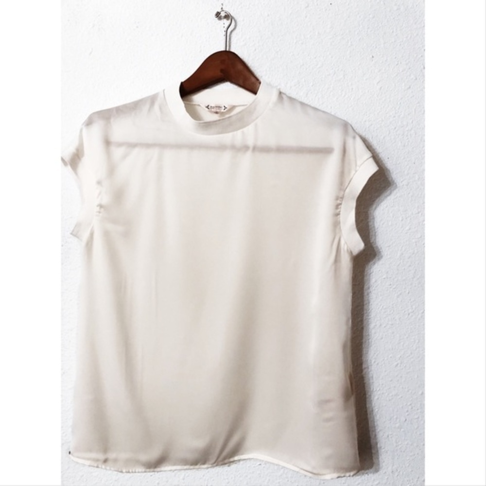 Nanette Lepore mock neck capped sleeve blouse - Picture 2 of 6
